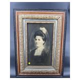 OAK AND GOLD ORNATE ANTIQUE FRAME