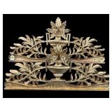 2 GOLD LEAF URN ORNATE DOOR TOPPERS