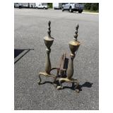 PR BRASS ANDIRONS