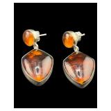 DESIGNER JAY KING STERLING TIGER EYE DANGLE