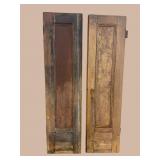 2 ANTIQUE PINE PEGGED DOORS