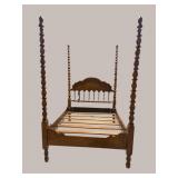 19TH CENTURY OVERSIZED WALNUT TALL POSTER BED