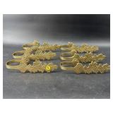 LOT OF 6 BRASS CURTAIN TIEBACKS
