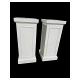 2 LARGE WHITE LACQUERED PEDESTALS
