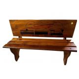 CHILD SIZE PINE TRAIN BENCH
