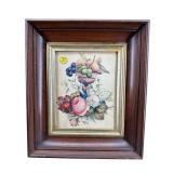 WALNUT SHADOWBOX FLORAL FRAME