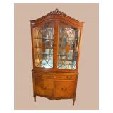 SATINWOOD INLAID CHINA CLOSET