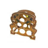 PINE PAINT DECORATED WINE HOLDER