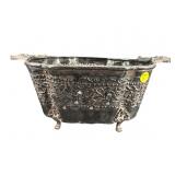 BOMBAY ORNATE METAL FOOTED PLANTER