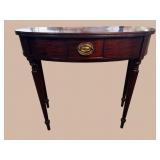 BAKER MAHOGANY HALF ROUND CONSOLE TABLE