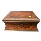 BURLED WALNUT BOMBAY DECORATOR BOX