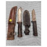 2 FIXED BLADE KNIVES