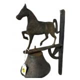 CAST IRON HORSE HANGING DINNER BELL