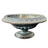 CAST IRON GREEK KEY OVAL TABLE TOP PLANTER