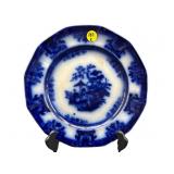 ANTIQUE FLOW BLUE DINNER PLATE