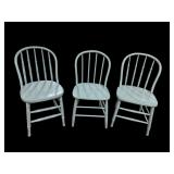 LOT OF 3 WINDSOR PAINTED CHAIRS