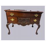 CRAFTIQUE SOLID MAHOGANY CHIPPENDALE LOWBOY