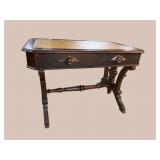 RENAISSANCE VICTORIAN BURLED WALNUT LIBRARY DESK