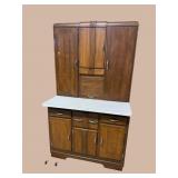 ART DECO POPLAR HOOSIER CABINET