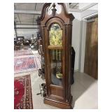HOWARD MILLER CHERRY GRANDFATHER CLOCK, AS IS