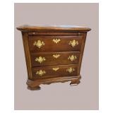 CHERRY 3 DRAWER NIGHTSTAND WITH SLIDE