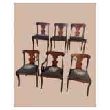 6 CRAFTIQUE MAHOGANY DINING ROOM CHAIRS