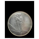 STERLING SILVER FIRST STEP ON THE MOON MEDAL