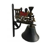 CAST IRON TRAIN HANGING DINNER BELL
