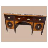 18TH CENTURY MAHOGANY AND SATINWOOD HEPPLEWHITE