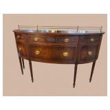 HALF ROUND SHERATON MAHOGANY SIDEBOARD