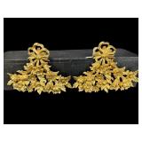 2 ITALIAN ORNATE FLORAL WALL HANGINGS