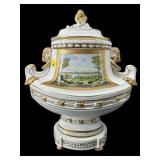 LARGE  CHELSEA HOUSE LAKE SCENE GOLD DECORATIVE