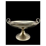 LARGE SILVER PLATE PEDESTAL TAZA ON STAND