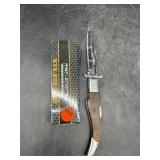 WOOD AND STAINLESS FOLDING POCKET KNIFE