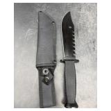 HEAVY DUTY STAINLESS TACTICAL KNIFE WITH HOLSTER