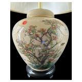 LARGE ORIENTAL CASED GLASS GINGER JAR LAMP