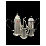 3 PC LOT OF REED & BARTON/TOWLE PEWTER