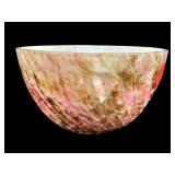 MULTI COLOR CASED ART GLASS BOWL