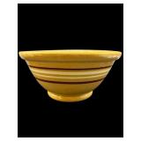 LARGE ANTIQUE FARMHOUSE YELLOW WARE MIXING BOWL