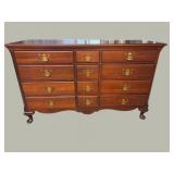 SOLID MAHOGANY JOHN WANAMAKER QUEEN ANNE DRESSER