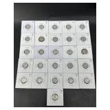 LOT OF 25 VARIOUS YEARS SILVER ROOSEVELT DIMES