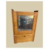 ANTIQUE OAK HANGING CUPBOARD