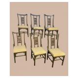 6 PAINT DECORATED CHINESE CHAIRS