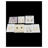 LOT OF 7 PAIR OF STERLING SILVER EARRINGS