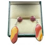 DESIGNER JAY KING MOOKAITE JASPER EARRINGS;