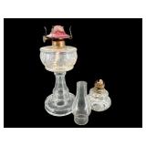 2 PC LOT SMALL OIL LAMPS