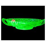 URANIUM DIAMOND CUT 2 HANDLE DISH