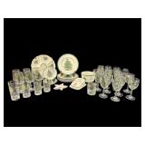 42 PCS SPODE CHRISTMAS TREE CHINA AND STEMWARE