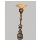 RARE CLOISONNE METAL FLOOR LAMP