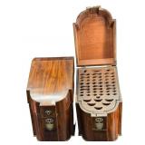 2 ANTIQUE ENGLISH MAHOGANY INLAID KNIFE BOXES